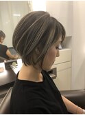 ハイライト ショートボブ