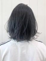 アイティー バイ アルバム 浦和店(IT by ALBUM) ネイビーボブ_ハイライトカラーオリーブカラー_ba241161