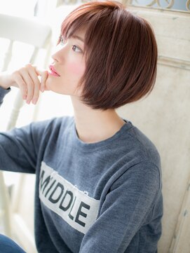 モッズ ヘア 福岡姪浜店(mod's hair) *mod's姪浜*…ミルクティーピンク大人かわいいボブショートf