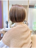 ◎柔らかベージュ/ミニボブ