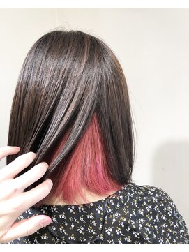 アズールサン 草加西口店(azule-sun) インナーカラー,チェリーレッド,イメチェン,顔周りレイヤー