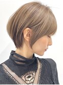 30代40代大人女性/前髪ありショートボブ/ショートヘア/髪質改善
