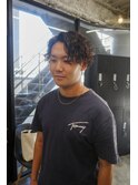 波巻きハイライトアップバングツーブロックマッシュ