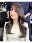 【レイヤーロング】ミルクティーアッシュカラーシルキーベージュ