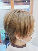 白髪ぼかし×ハンサムショート