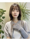 【コート大島桃花】くびれボブ 韓国風ボブ ぱっつん前髪