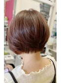 脱白髪染め☆白髪ボカシオシャレハイライト♪ショートボブ