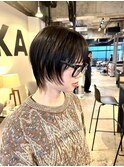 ショートウルフ×インナーカラー