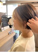似合わせカット/透け感バング/ぱつっとボブ/ 韓国ウェーブ