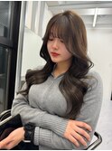 透明感カラー×レイヤーカットくびれ巻き