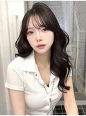 透け感抜群ダークブラウン/顔周りカット