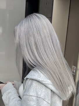 ホワイトカラー/シルバーグレージュ/ケアブリーチ/ダブルカラー