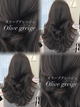 アマトウキョウスマートサロン(AMA TOKYO×Smart Salon) 韓国ヘア　透明感カラー　オリーブグレージュ