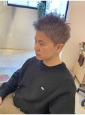波巻きツイストスパイラル/刈り上げセンターパート/溝の口