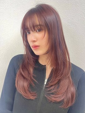 ディフィーノ 赤坂(DIFINO) レイヤーカット/顔まわりカット/ローズブラウン