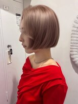 ロティー(loty)&nbsp;ショート ミニボブ ブリーチ ダブルカラー ハイトーン ベージュ