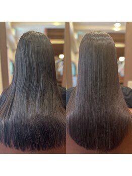 縮毛矯正・髪質改善カラー専門店　AMI a BELL Haru-Ru【4月14日OPEN（予定）】の写真/弱酸性の薬剤を使用した綺麗な美髪ストレートでお手入れが楽に【南柏/縮毛矯正/髪質改善トリートメント】