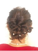 ゆるふわ ヘアセット パーティーアレンジ