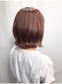 外ハネボブ×ピンクブラウン
