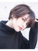 大人かわいい前髪セシルカットココアブラウンフリンジウェーブ