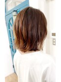 カットパーマ】切りっぱなしボブにデジタルパーマデザイン