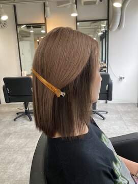 ラフ 難波店(LAFF) #黒髪#ボブルフ#ネビージュ#小顔#ワンレン