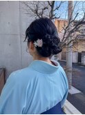 大人の華やかシニヨン
