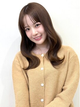 ユーフォリア 銀座(Euphoria) 大人ガーリー　オリーブベージュ　小顔シースルーバング　透明感