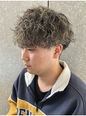 波巻きスパイラルパーマツイストスパイラルパーマハイライト眉毛