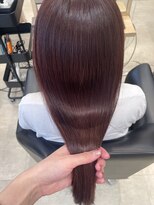 イヴォークトーキョーオーサカ(EVOKE TOKYO osaka)&nbsp;ワインレッド カラー ブリーチなし 艶感 水素カラー ケアカラー