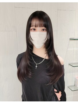 タブーセントラル(TABOO Central) 【TABOO Central】顔周りからのレイヤーカット/地毛風ブラウン