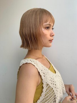 セイドット リー(Say. Ree) Say.ボブミニボブヘーゼルグレージュアッシュブロンドブリーチ