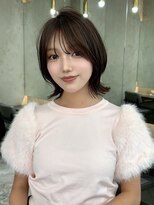 レーヴバイロンド 仙台(Reve by Lond)&nbsp;外ハネショートココアベージュ髪質改善前髪カット仙台レイヤー