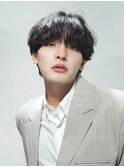 シースルーマッシュダウンパーマ韓国マッシュニュアンスパーマ