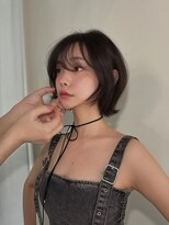 ナループロア ルームー(Nalu pu loa ROOMOO) レイヤーボブ×ダークチョコレートブラウン欲しい韓国ボブ