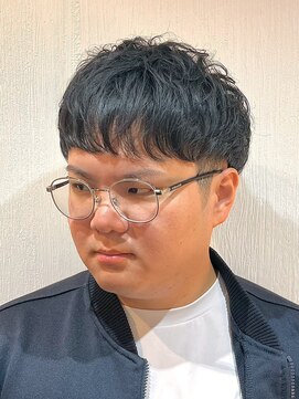 ジェントル(GENTLE) メンズマッシュパーマ/ゆるめニュアンスパーマでナチュラル束感