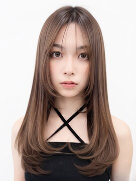 メラク バイ コア(Merak by CoRe.gn) 韓国風レイヤーロング◎暖色カラー愛され小顔ヘア春カラー