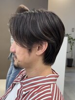 ガーデンタチカワネクスト(garden tachikawa next) 大人男子ナチュラルセンターパートウルフ毛流れカット30代40代