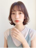ミディアムレイヤー、外ハネボブ、グレージュ、脱白髪染め☆