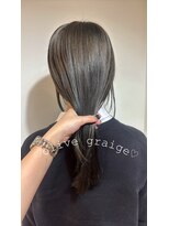 オーガスト ヘア ネイル(AUGUST hair nail) オリーブグレージュ/ブリーチなし/横浜/透明感カラー