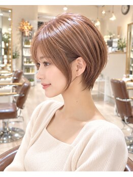 ハピエル ヘアークルー(HAPPYEL hair crew)の写真/セニングは一切使用しません！トレンド小顔ショートはお任せください♪♪