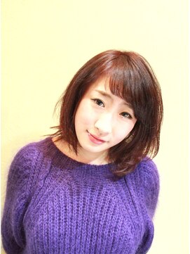 コジック ヘアアンドアイ(Cogic hair & eye) 前髪あり愛されナチュラル暖色スウィート顔周りレイヤーボブ