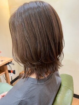オースト ヘアー ステラ 新宿店(Aust hair Stella) ナチュラルウルフボブ×フォギーグレージュ K
