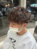 ブランコジーサウス(BLANCO G South) 波巻きスパイラルパーマ×刈り上げマッシュ