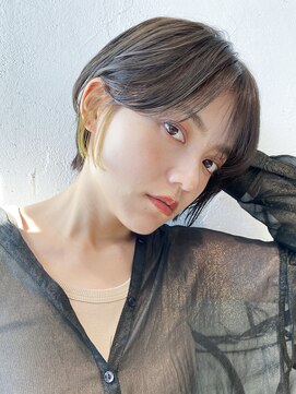 アイティーバイアルバム 松戸店(IT by ALBUM) ナチュラルショートボブ_外ハネボブセクションカラー_58806