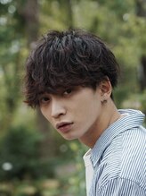 メンズヘアトーキョー 梅田(MEN'S HAIR TOKYO) MEN'S HAIR/アッシュブラック/波巻き/マッシュパーマ