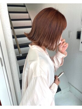 アンダーバーホワイト 阪神西宮店(_WHITE) 切りっぱなしボブオレンジカラー