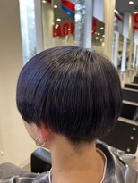 オーシャントーキョー 仙台(OCEAN TOKYO)&nbsp;ブリーチパープルカラーマッシュ刈り上げメンズヘア仙台