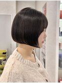 ボブ/切りっぱなしボブ/タッセルボブ/グレージュ/艶髪/髪質改善
