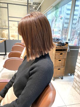 ネオリーブルカ 御茶ノ水店(Neolive Luca) ロングからバッサリ外ハネボブ　結べるギリギリ